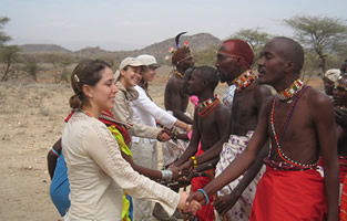 Tourist Visiting Samburu Village